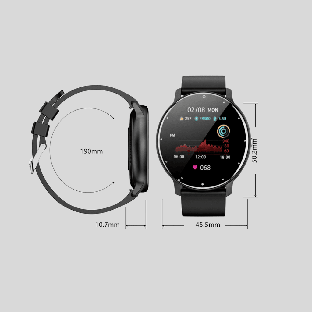 LIGE Smart Watch Women Men Full Touch Screen Bluetooth 5.2 Call Waterproof Watches Sports Fitness Tracker Factory IP67 ZL02 New Maison Lumen